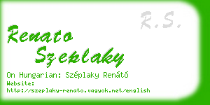 renato szeplaky business card