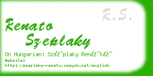 renato szeplaky business card